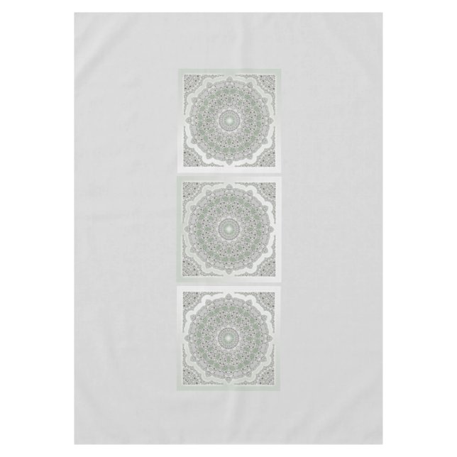 Nappe Kaleidoscope Fractal Mandala - vert gris (Devant)