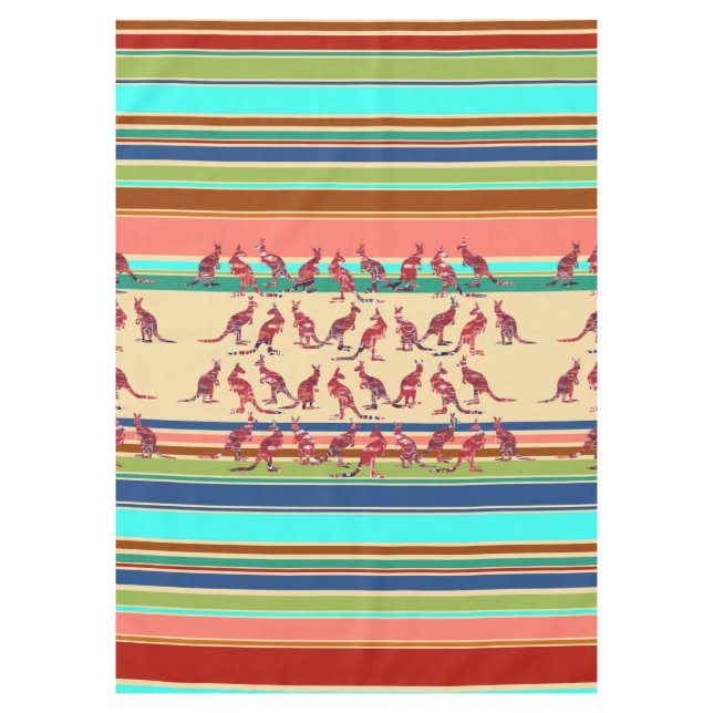 Nappe Kangaroos & Strips Motif + idées ypor (Devant)