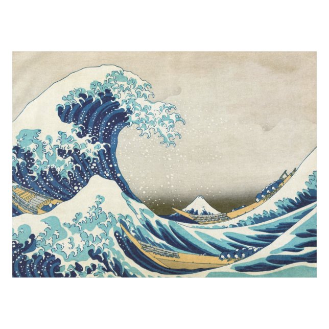 Nappe Katsushika Hokusai - La Grande vague au large de K (Devant (Horizontal))
