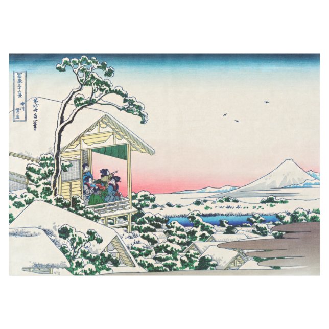 Nappe Katsushika Hokusai - Maison de thé à Koishikawa (Devant (Horizontal))