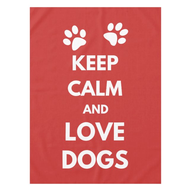 Nappe Keep calm and love dogs (Devant)