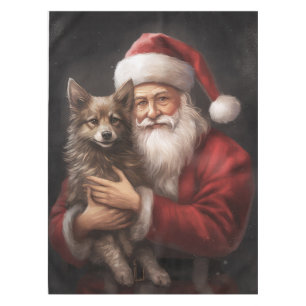 Nappe Kelpie australienne avec Noël au Père Noël