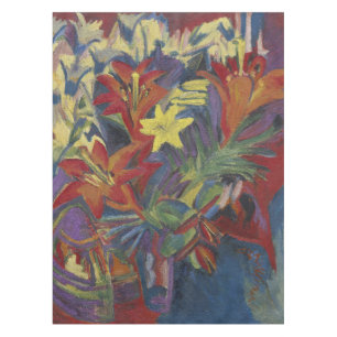 Nappe Kirchner Expressionniste Lys Orange Vibrants Art