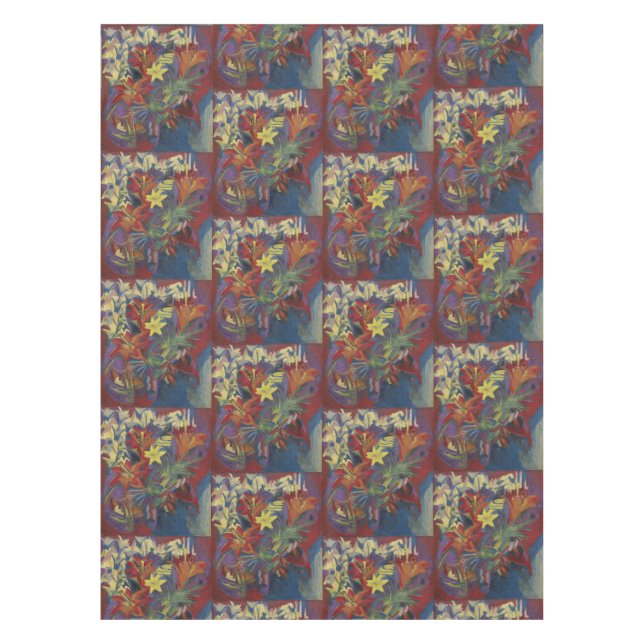 Nappe Kirchner Expressionniste Lys Orange Vibrants Art (Devant)