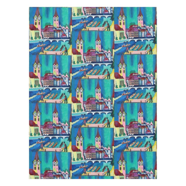 Nappe Kirchner Paysage urbain de Zurich Art expressionni (Devant)
