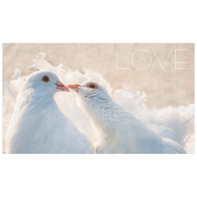 Nappe Kissing Doves - Amour (Devant (Horizontal))