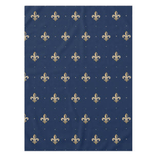 Nappe La luxueuse Gold Fleur de Lis Navy