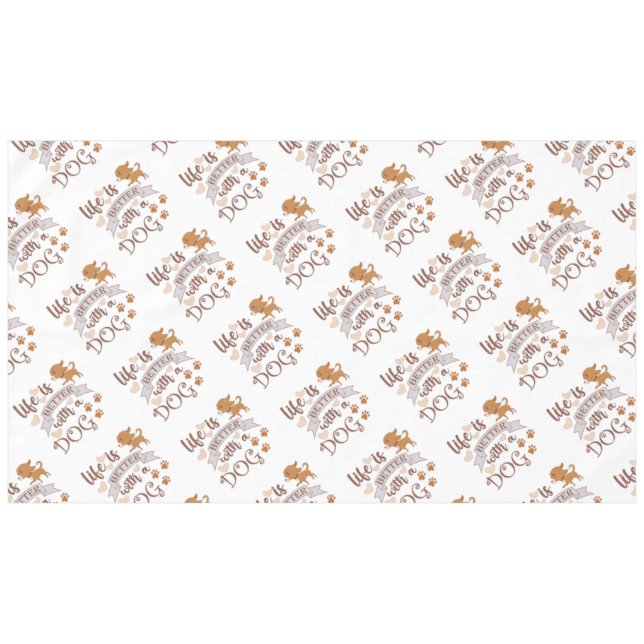 Nappe La vie est meilleure avec un chien citation drôle  (Devant (Horizontal))