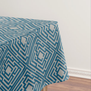 Nappe Labyrinthe bleu espiègle sur toute couleur