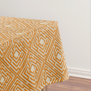 Nappe Labyrinthe orange espiègle sur toute couleur