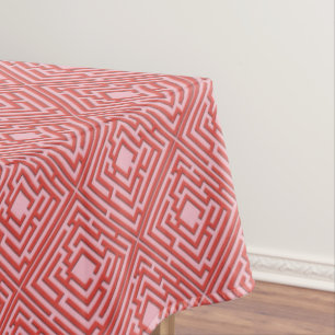 Nappe Labyrinthe rouge espiègle sur toute couleur