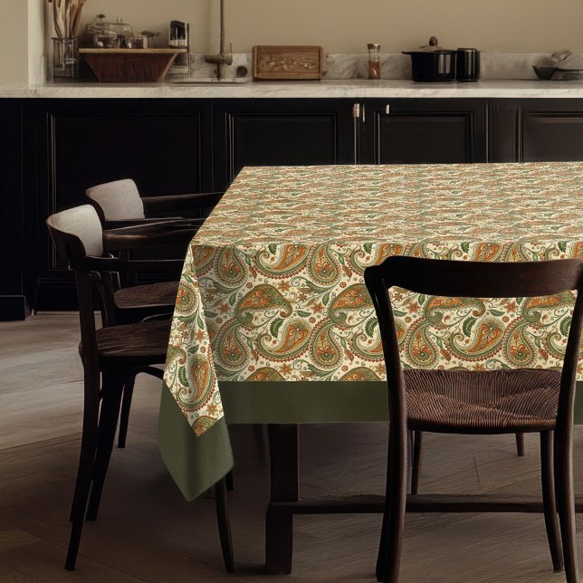 Nappe Lait À Repas Chaudes, Tonage Terre Boho Accent Dîn (Warm Earth-Tone Tablecloth Boho Dining Accent)