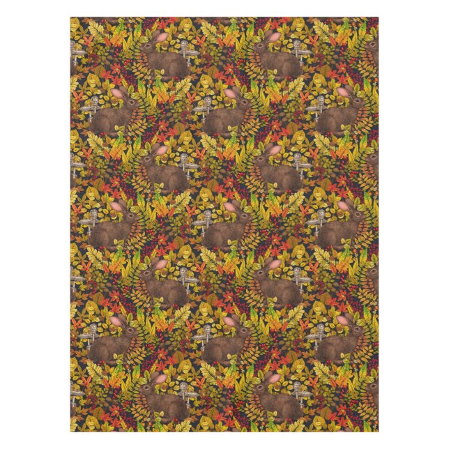 Nappe Lapin d'automne en noir (Devant)