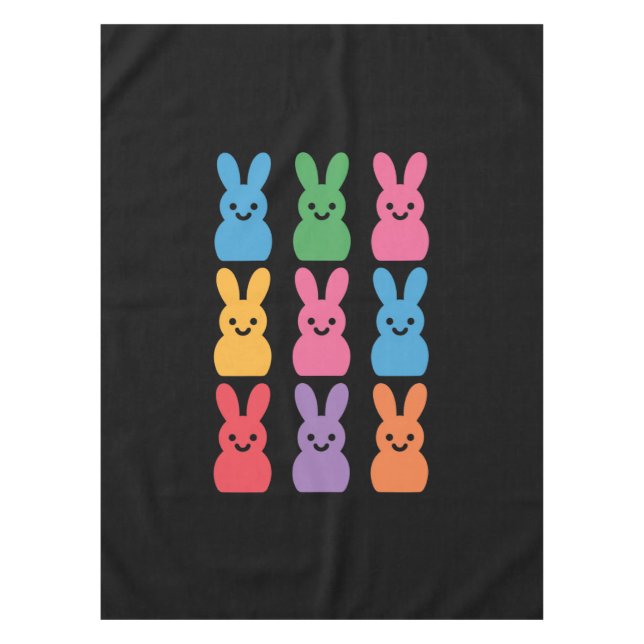 Nappe Lapin de Pâques Œufs Carreaux Léopard (Devant)