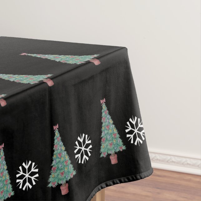 Nappe L'arbre de Noël avec le rouge de décorations (In Situ)