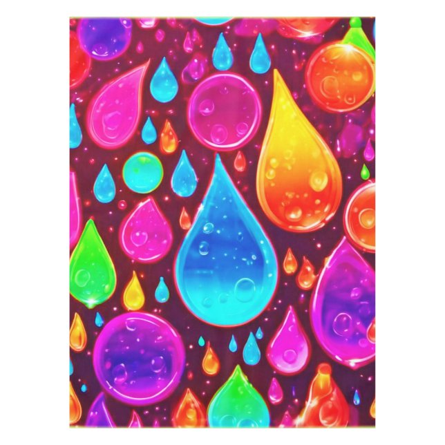 Nappe L'art de Neon Raindrops (Devant)