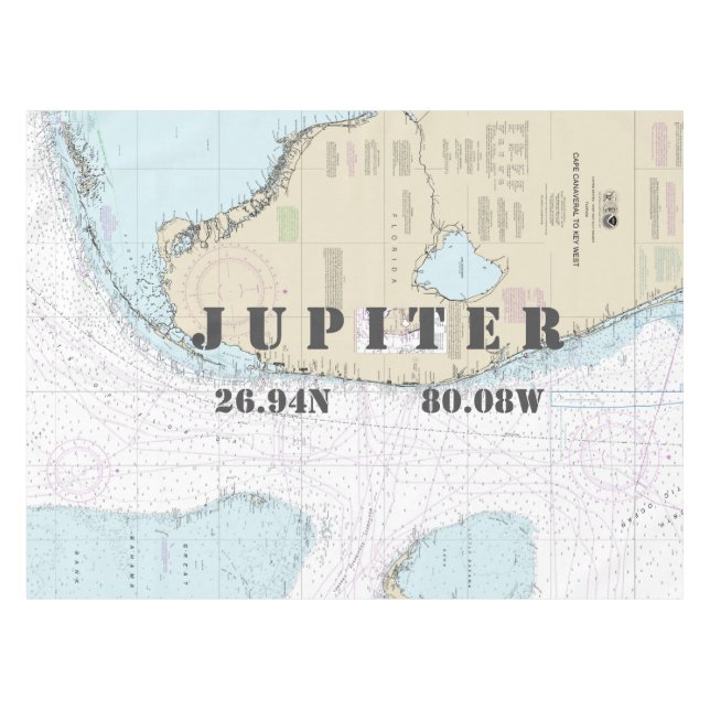 Nappe Latitude de longitude nautique Jupiter FL (Devant (Horizontal))