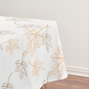 Nappe L'automne vintage Brown d'orange laisse le motif