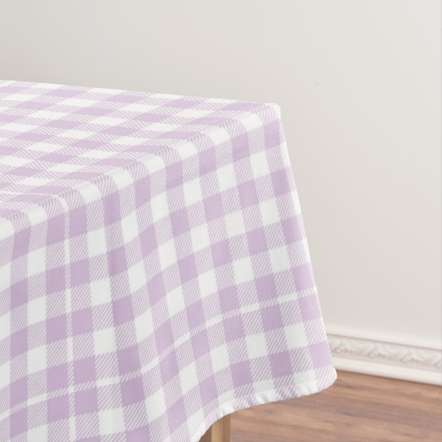 Nappe Lavande Pâle Moderne à Carreaux Gingham Rustique (In Situ)