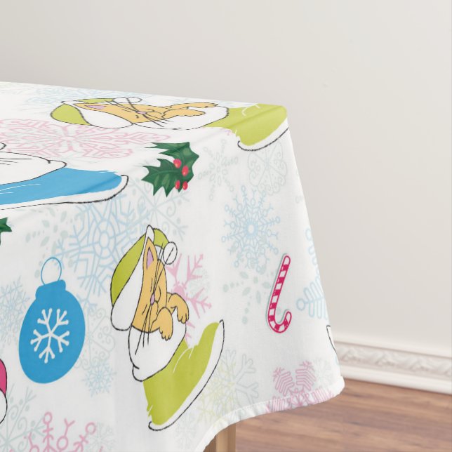 Nappe Le chat de Noël dort (In Situ)