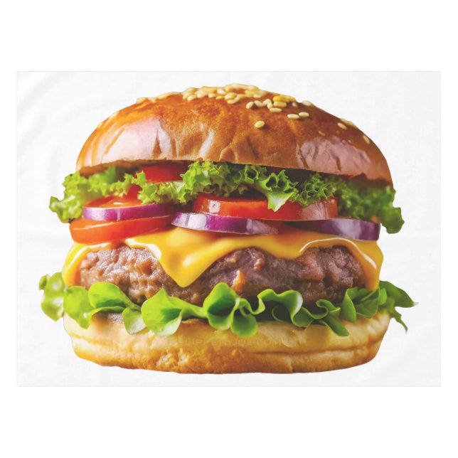 Nappe Le cheeseburger appétissant de SlipperyJoe crousti (Devant (Horizontal))