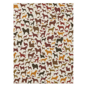 Nappe Le chien multiplie le motif de silhouettes