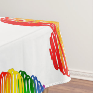 Nappe Le cœur arc-en-ciel de SlipperyJoe griffonné tourb
