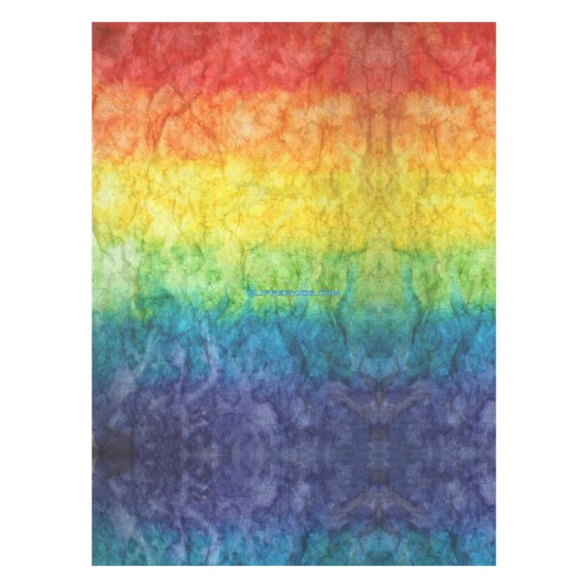 Nappe Le drapeau tie-dyé de SlipperyJoe arc-en-ciel pres (Devant)