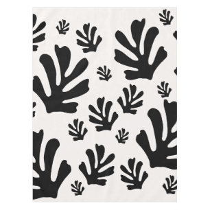 Nappe Le Jardin 02 Botanique Noir Blanc Feuille moderne