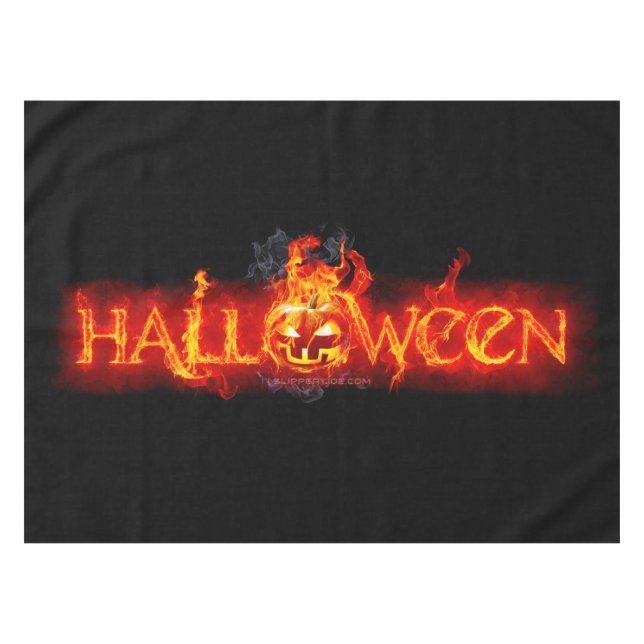 Nappe Le lettrage massif enflammé d'Halloween de Slipper (Devant (Horizontal))