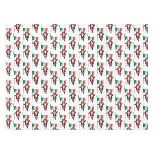 Nappe Le Père Noël Avec L'Ensigne D'Italie