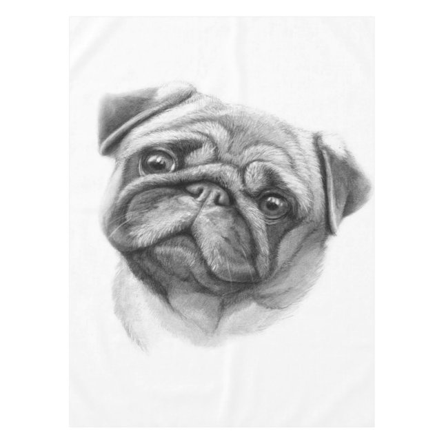 Nappe Le portrait Carlin | Face de chien de Carlin migno (Devant)