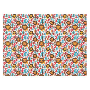 Nappe le rétro lion mignon badine l'illustration
