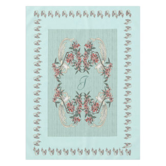 Nappe Le romantisme de la soie avec Monogramme 52" x 70"