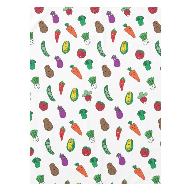 Nappe Légumes de dessin de cartons mignons Motif de légu (Devant)