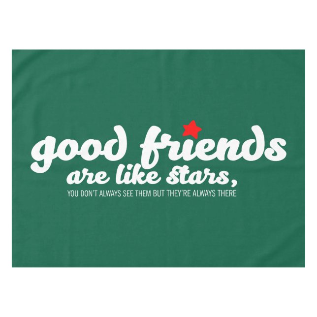 Nappe Les bons amis sont comme les étoiles (Devant (Horizontal))
