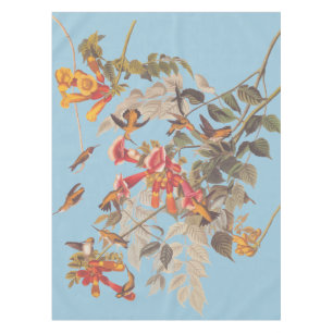 Nappe Les colibris et les fleurs à gorge rubis d'Audubon