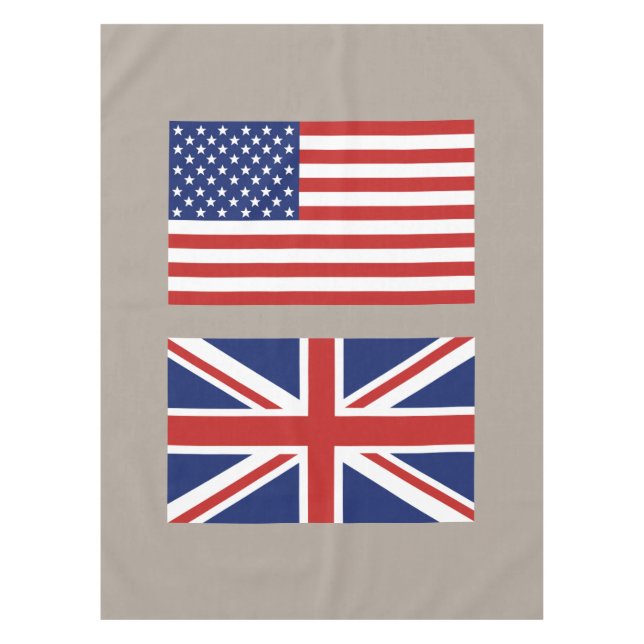 Nappe Les Etats-Unis et drapeaux BRITANNIQUES (Devant)