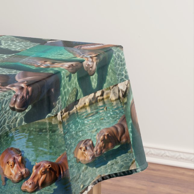 Nappe Les hippopotames en jeu : Un paradis d'étang (In Situ)