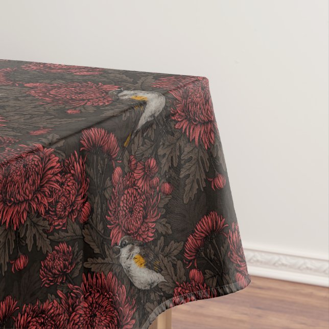 Nappe Les Reddébutants dans les chrysanthèmes en brun et (In Situ)
