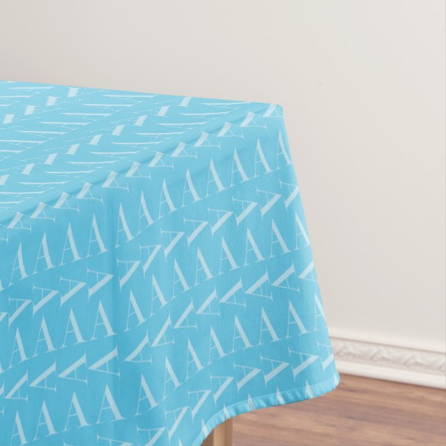 Nappe Lettre initiale A, Aqua Blue (In Situ)