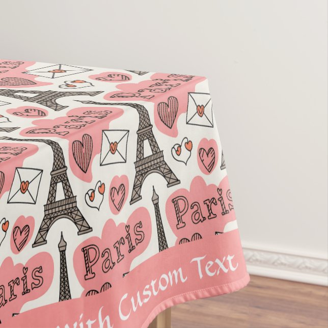 Nappe Lettres d'amour de Paris Tour Eiffel sur mesure (In Situ)