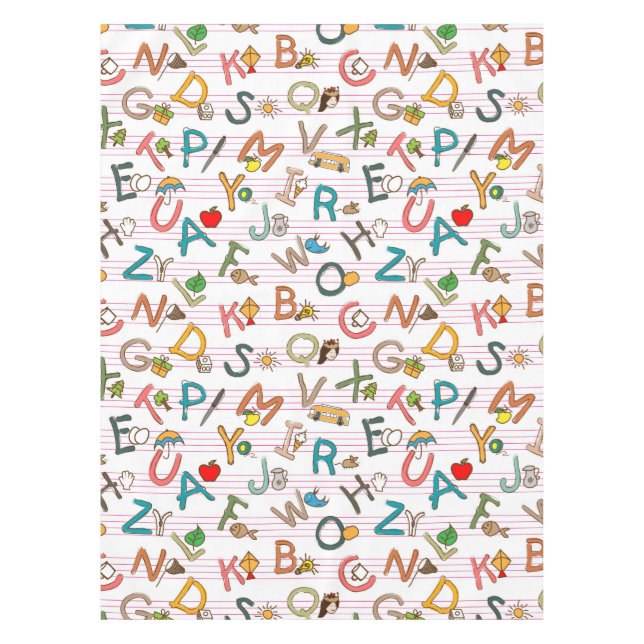 Nappe Lettres et graphiques d'amusement d'alphabet (Devant)