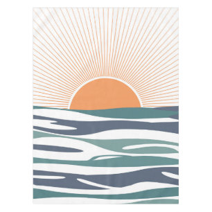 Nappe Lever du soleil au bord de la mer