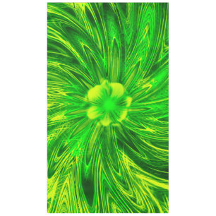 Nappe Lignes Abstraites Fleur verte