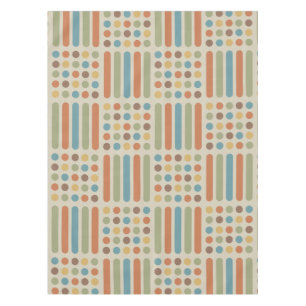 Nappe Lignes de cercles du milieu du siècle 1 multicolor