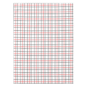 Nappe Lignes de grille noire rouge Conception de plis
