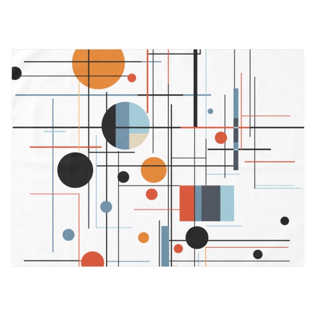 Nappe Lignes minimalistes modernes géométriques abstrait (Devant (Horizontal))