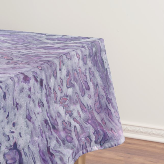 Nappe Lilac Acrylique Pourrissant L'Art Fluide Abstrait (In Situ)