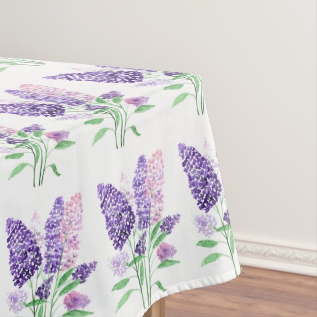 Nappe Lilacs Fleurs violettes Aquarelle Motif de la natu (In Situ)